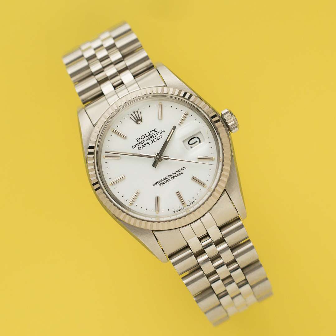 Rolex Datejust 16014 white blanche blanc