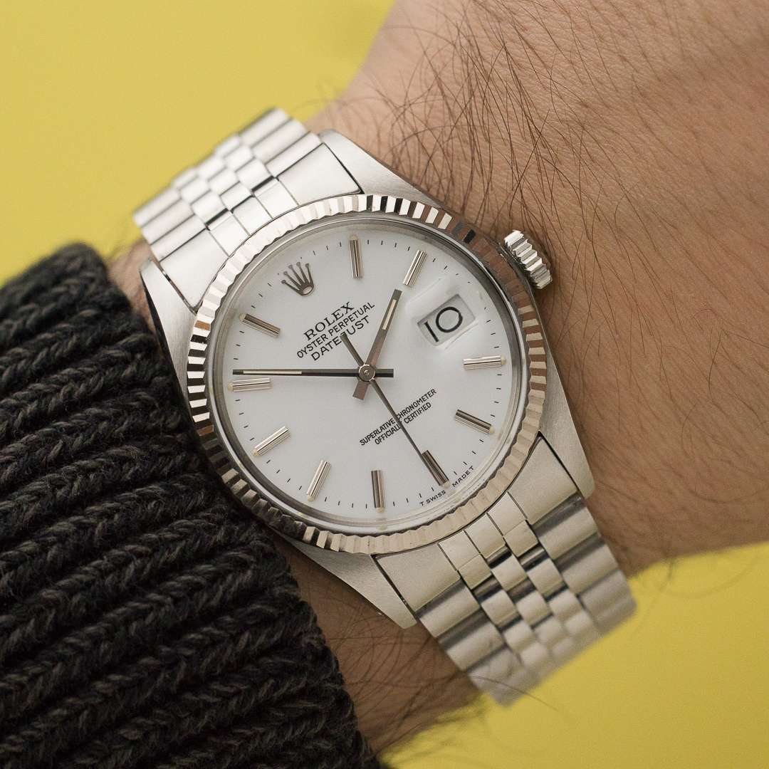Rolex Datejust 16014 white blanche blanc