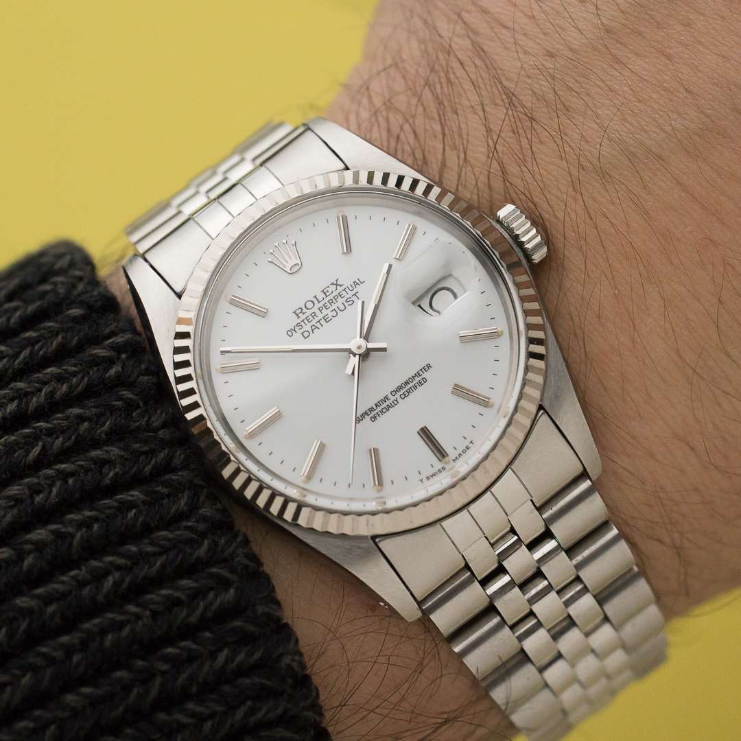 Rolex Datejust 16014 white blanche blanc