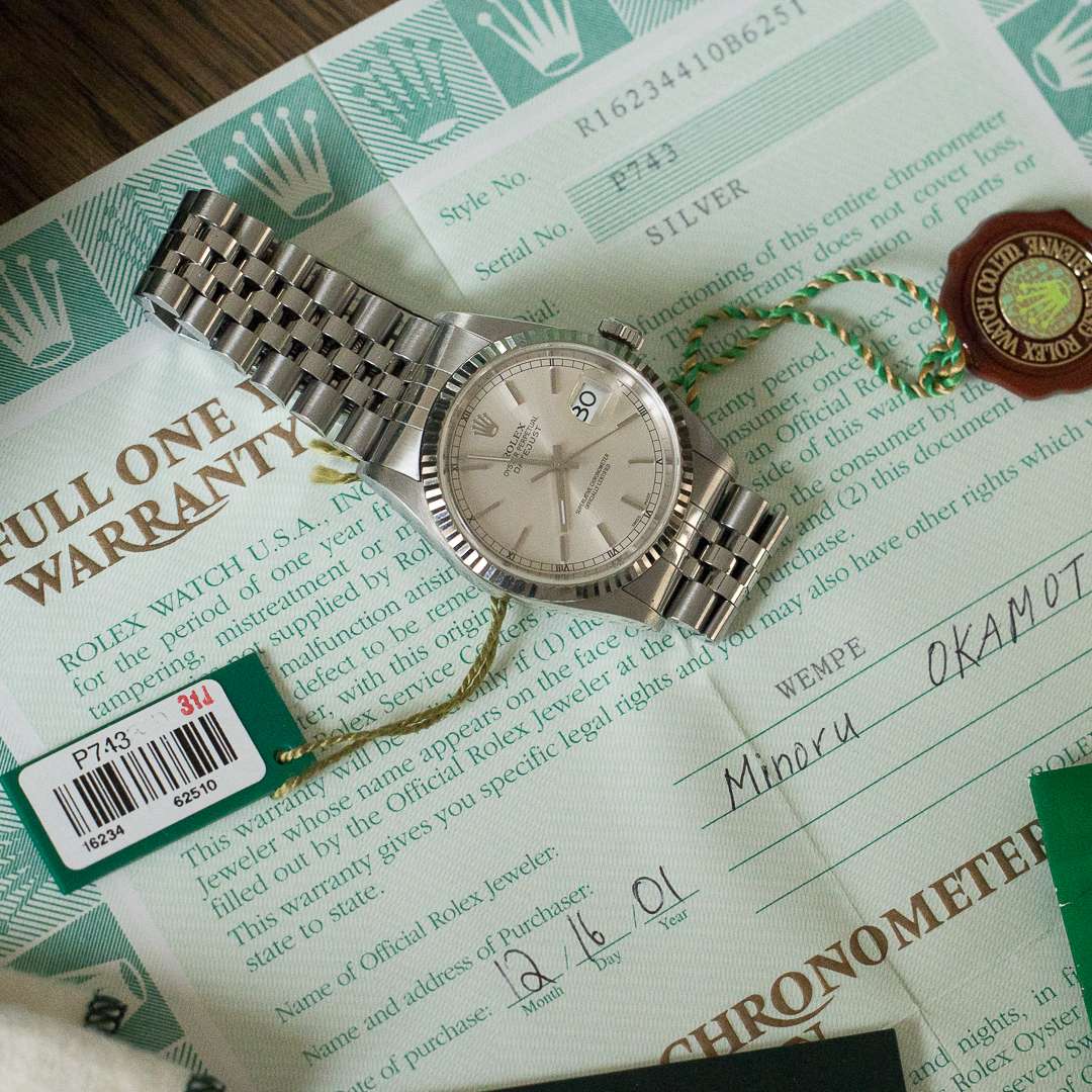 Rolex Datejust 16234 silver champagne