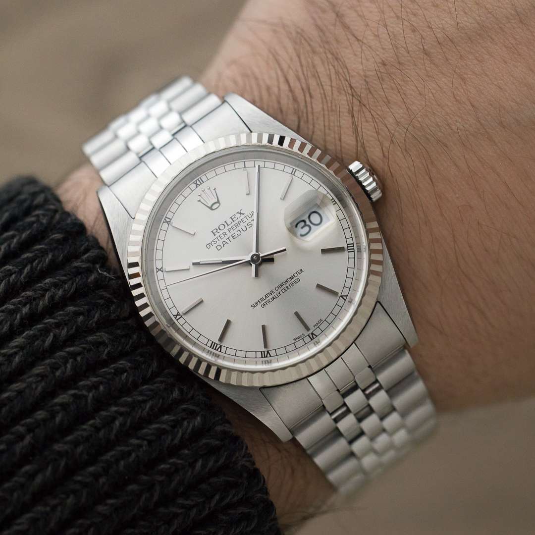 Rolex Datejust 16234 silver champagne