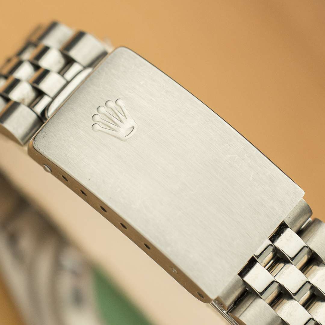 rolex datejust 16234 silver salmon patina