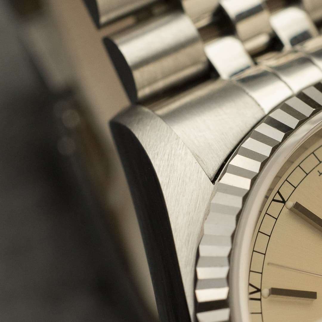 Rolex Datejust 16234 cream patina box papers