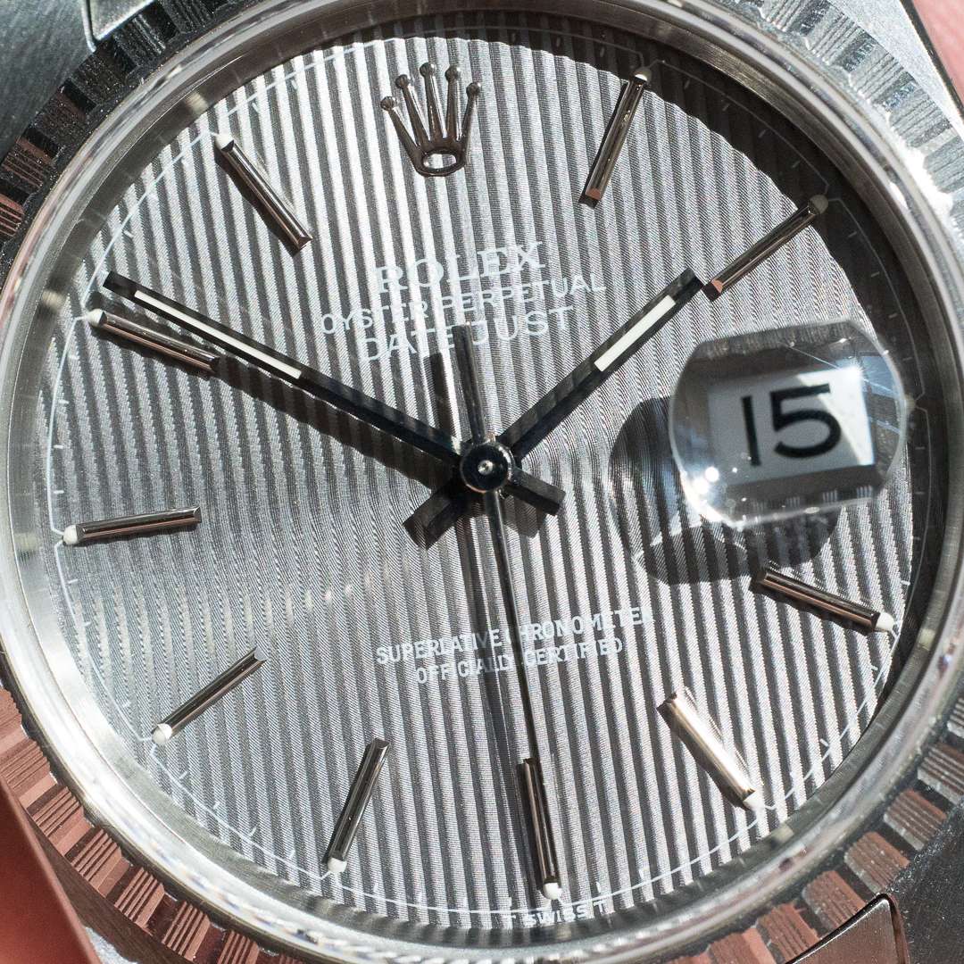 Rolex Datejust 16220 grey tapestry
