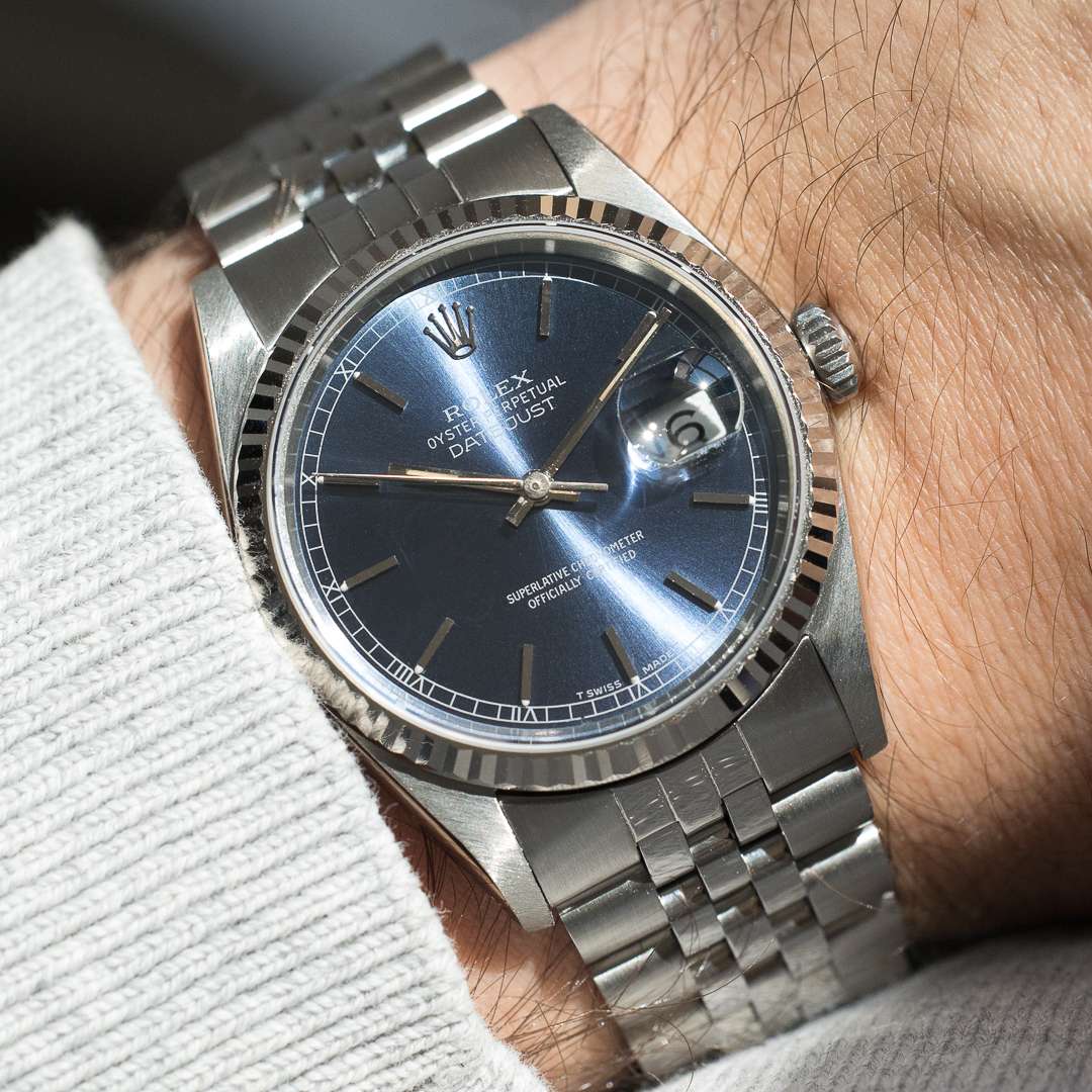 rolex datejust 16234 blue dial