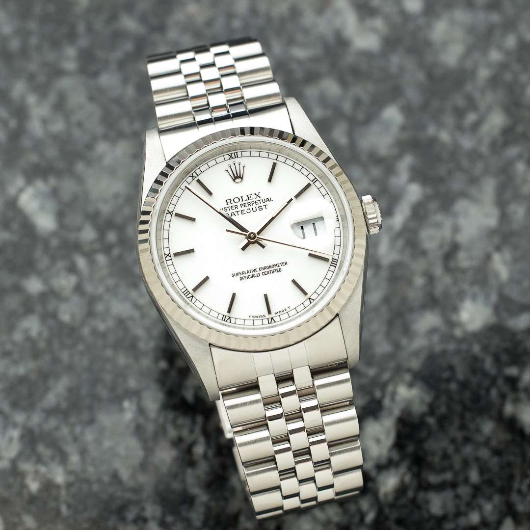 Rolex datejust 16234 white dial