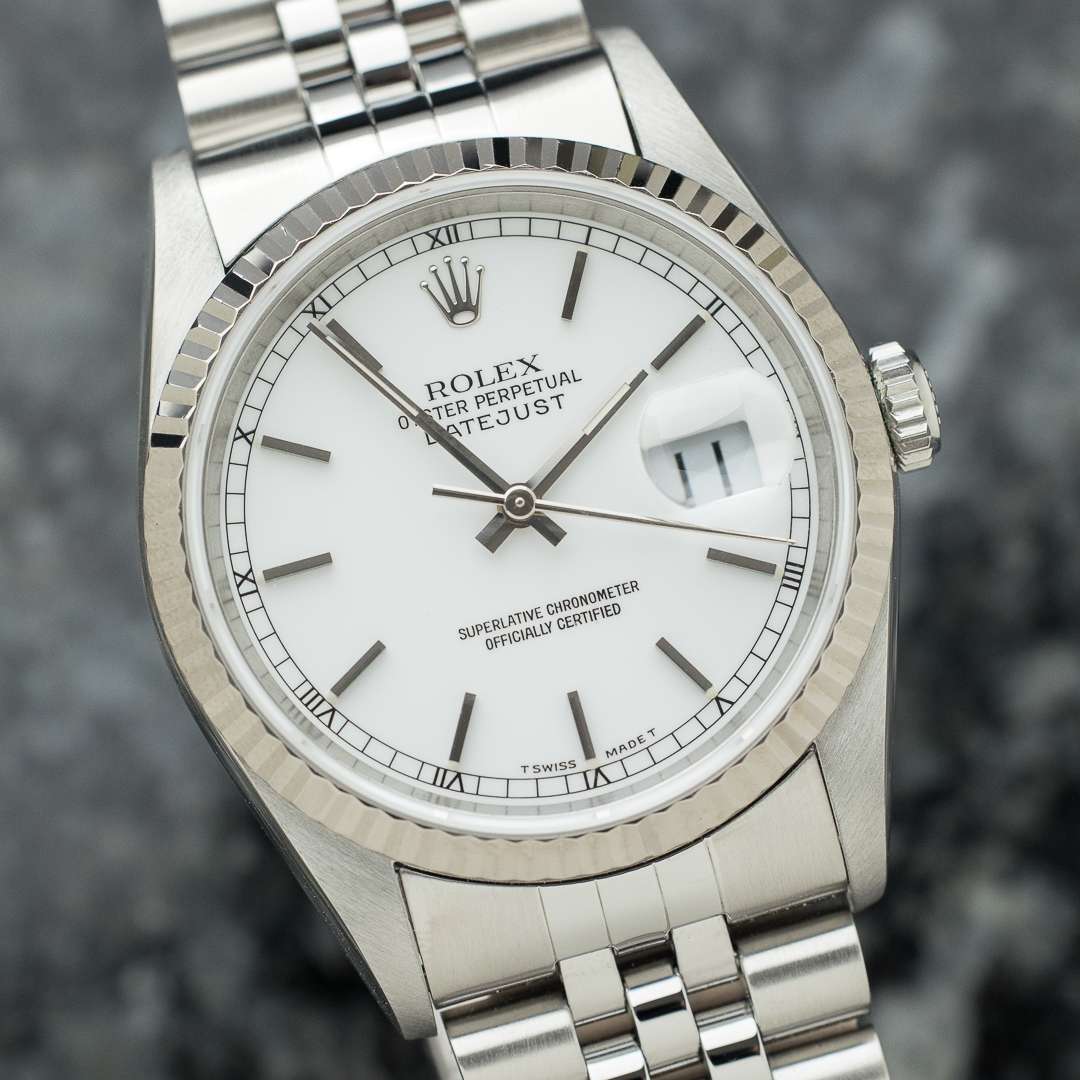 Rolex datejust 16234 white dial