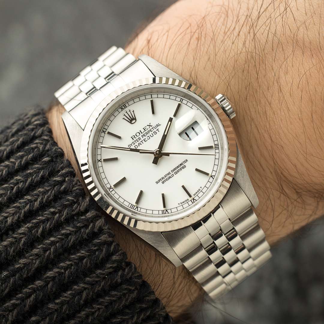 Rolex datejust 16234 white dial
