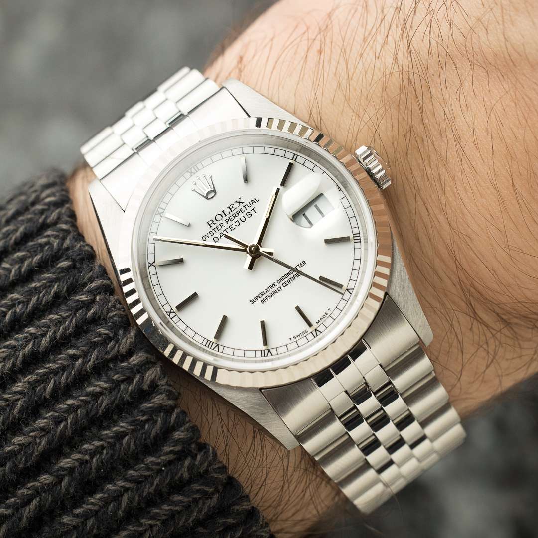 Rolex datejust 16234 white dial