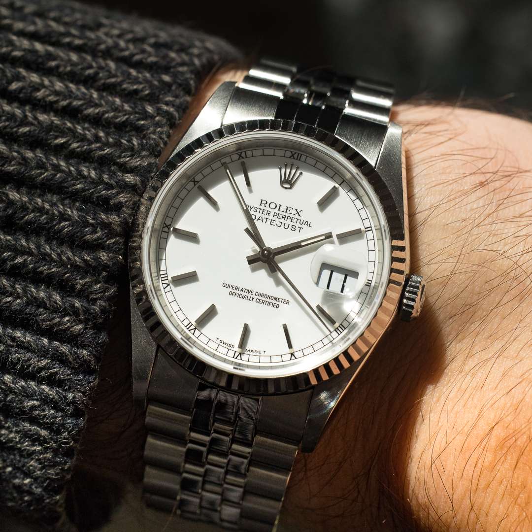 Rolex datejust 16234 white dial