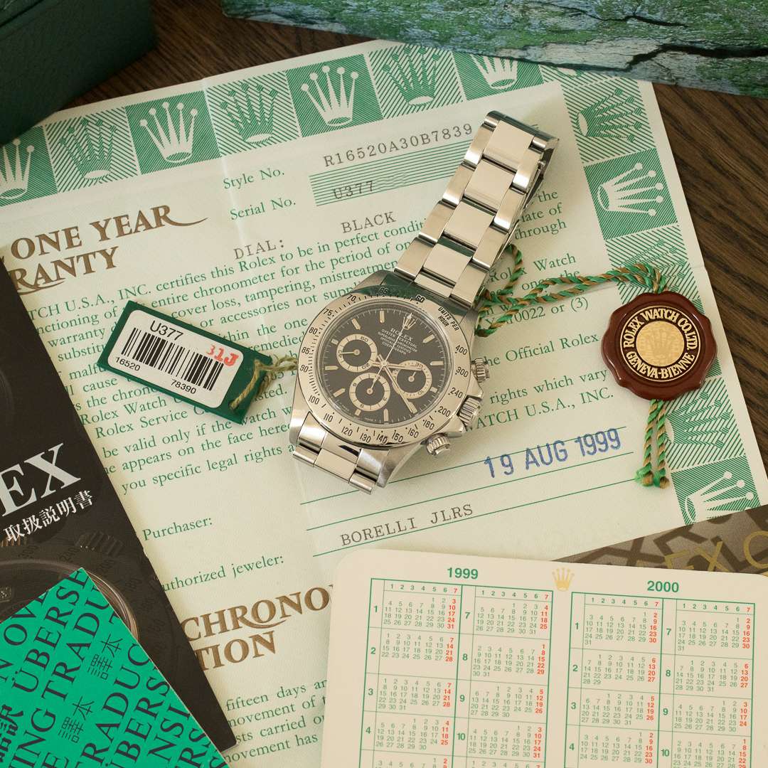 Rolex Daytona 16520 black dial full set