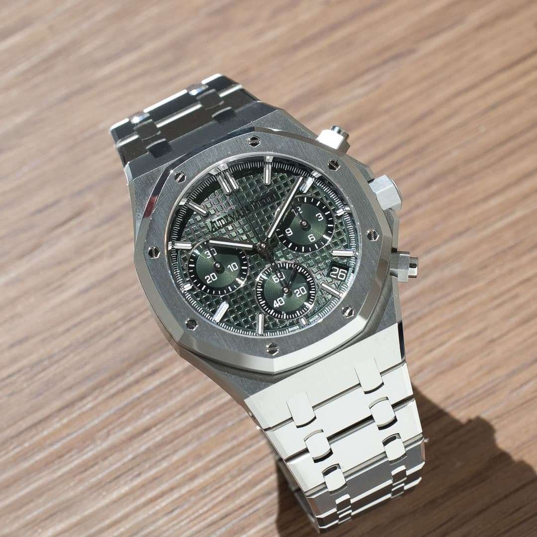 Audemars Piguet Royal Oak 26240ST green dial 50th birthday