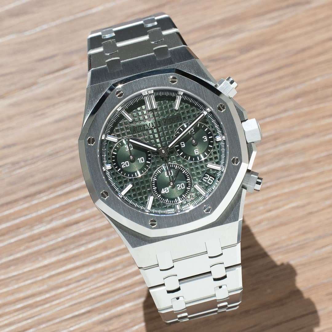 Audemars Piguet Royal Oak 26240ST green dial 50th birthday