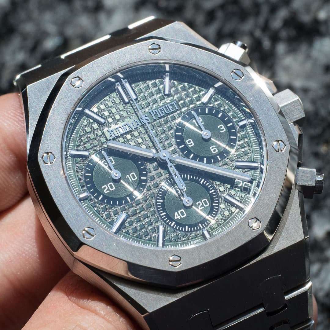 Audemars Piguet Royal Oak 26240ST green dial 50th birthday