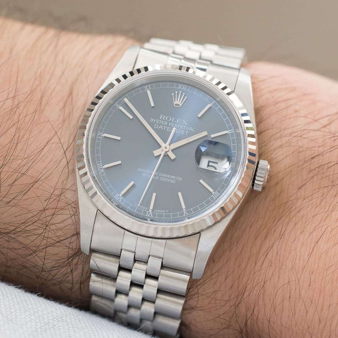 rolex datejust 16234 blue dial