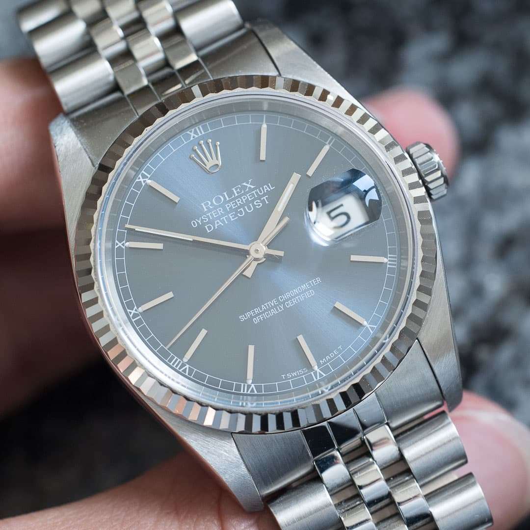 rolex datejust 16234 blue dial