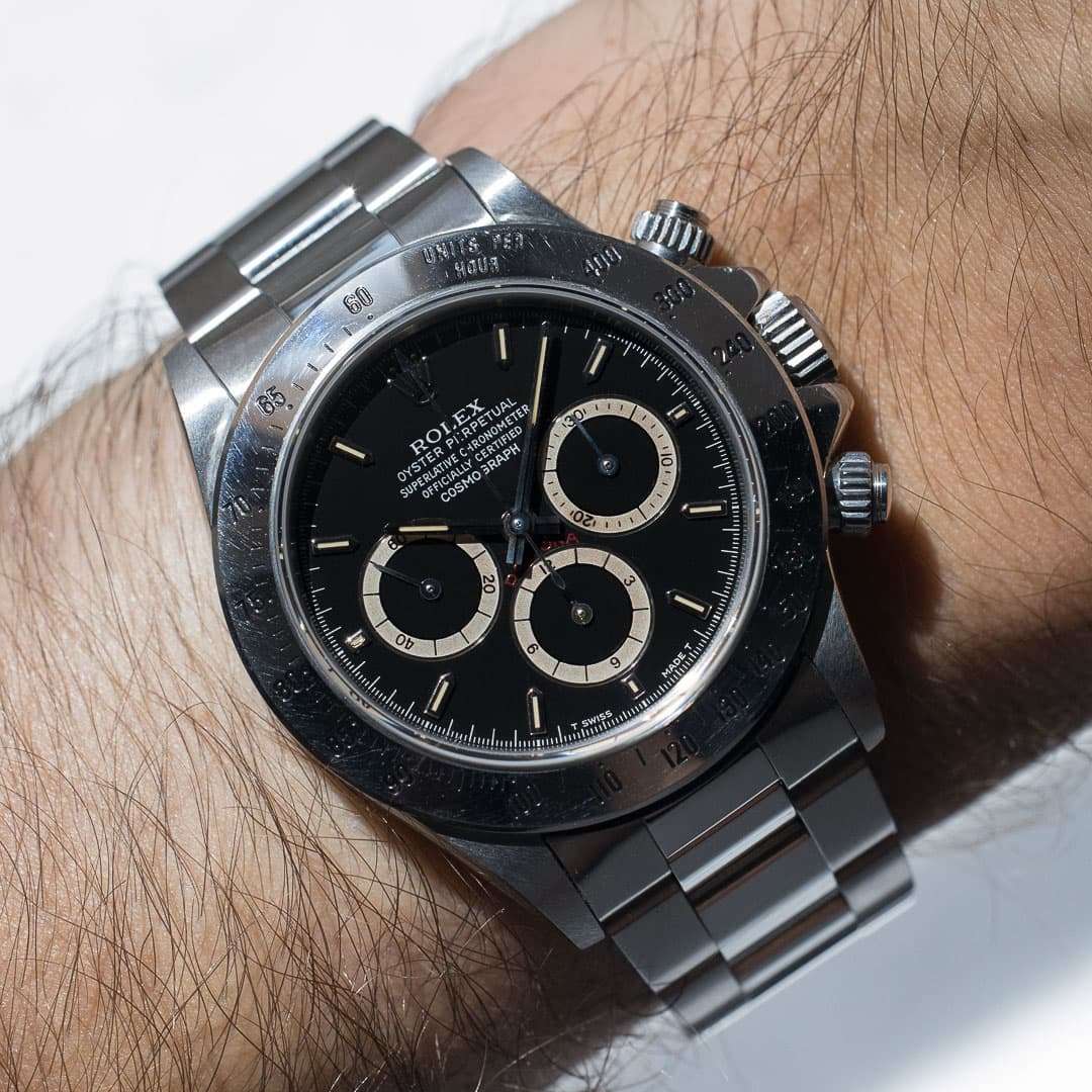 Rolex Daytona 16520 black dial inverted 6 full set