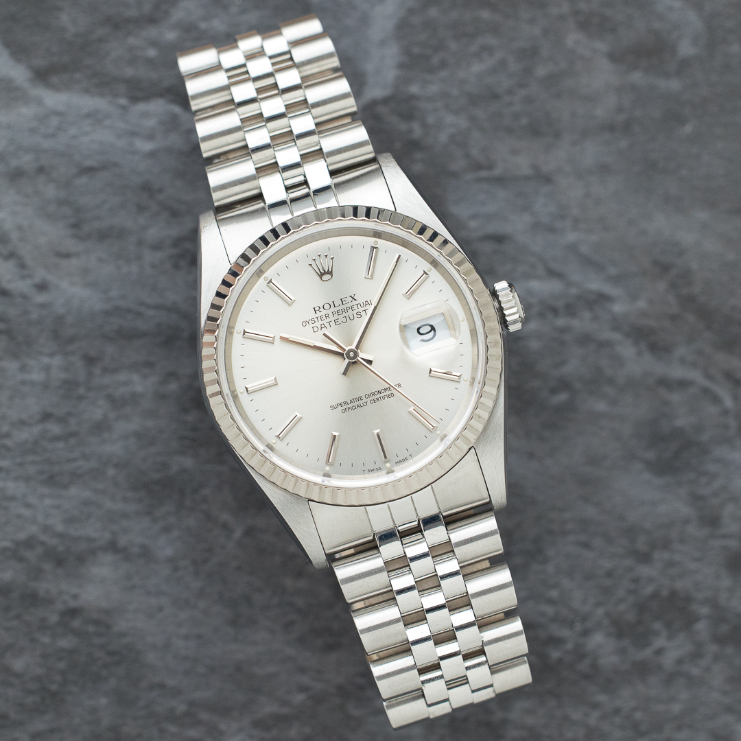 Rolex datejust 16234 silver veritas